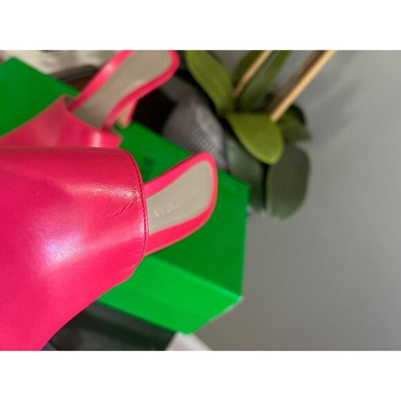 Bottega Veneta Squared Toe Stiletto Sandals Lollipop Pink Womens Size 7 - Picture 7 of 11